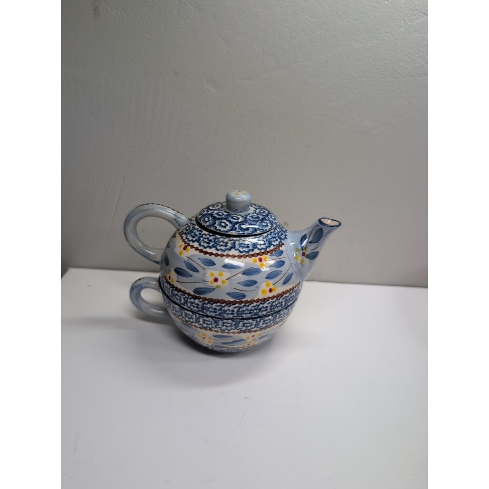Temp-Tations Old World  Tea for One‎ Stacking Teapot Teacup Combo Temptations